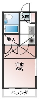 越谷市北越谷３丁目のアパートの間取り