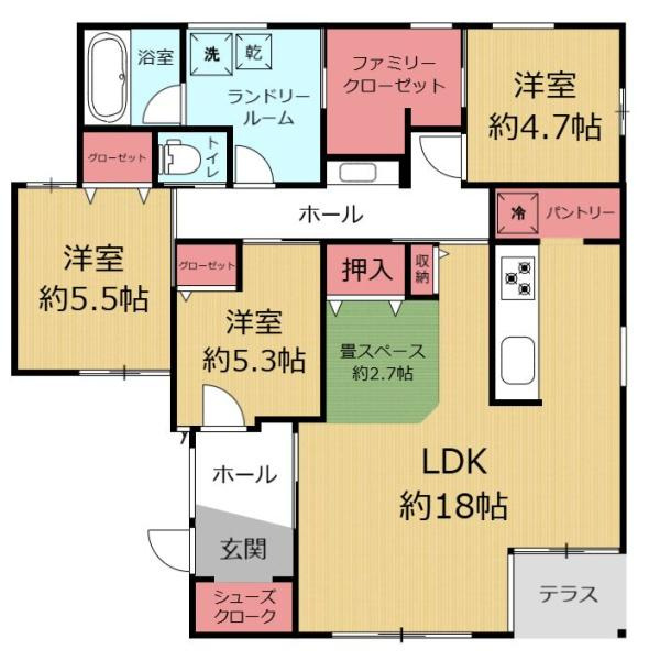 寒田南町二丁目　中古の間取り|※図面と現況が異なる場合は現況を優先させていただきます。