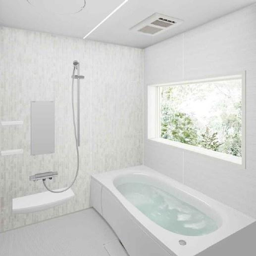 HT浜中　新築戸建の浴室|浴室乾燥機能付き換気扇ありで雨の日の洗濯も安心です。