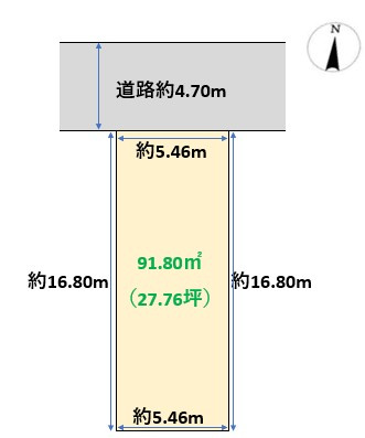 中央区姥ケ山2丁目　土地の区画図