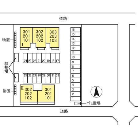 グランリーオ Ⅱの区画図