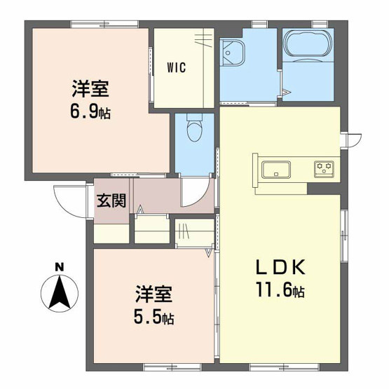 【間取り】 | クレセオ森 Ｂ棟