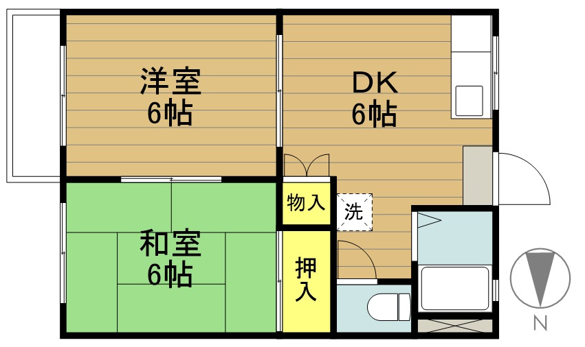 コーポ春陽の間取り