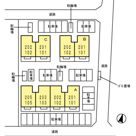 プレミールHAMA Cの区画図