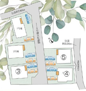 【区画図】 | 加古川市第1平岡町二俣（全5）　3号棟 | 3号棟