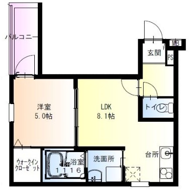 フジパレスあびこWESTの間取り