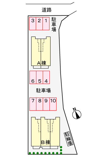 エンブレイス　Ｂの駐車場|駐車場