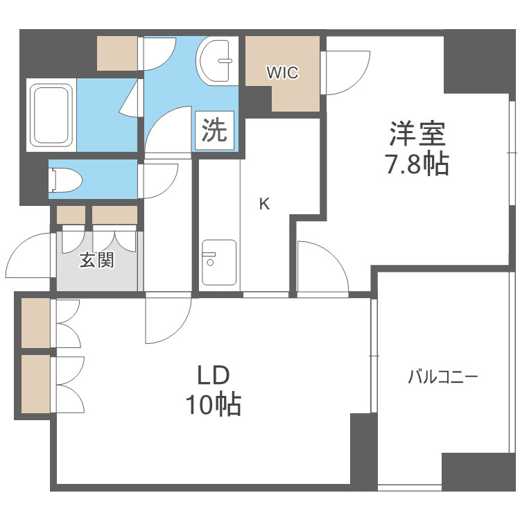 大阪市福島区大開１丁目の賃貸マンションの間取り
