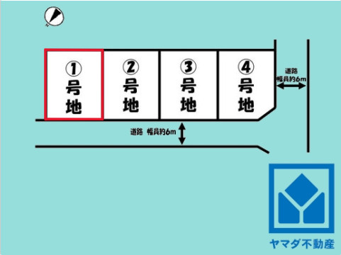 伏見区向島津田町　1号地の区画図