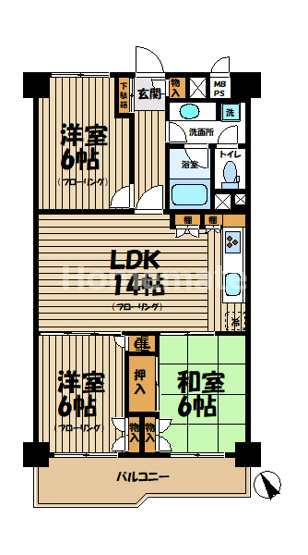 【間取り】 | 湘南グリーンハイツ2号棟