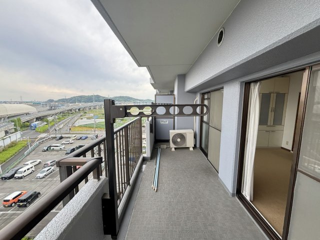 ライオンズマンション京都淀B棟のバルコニー