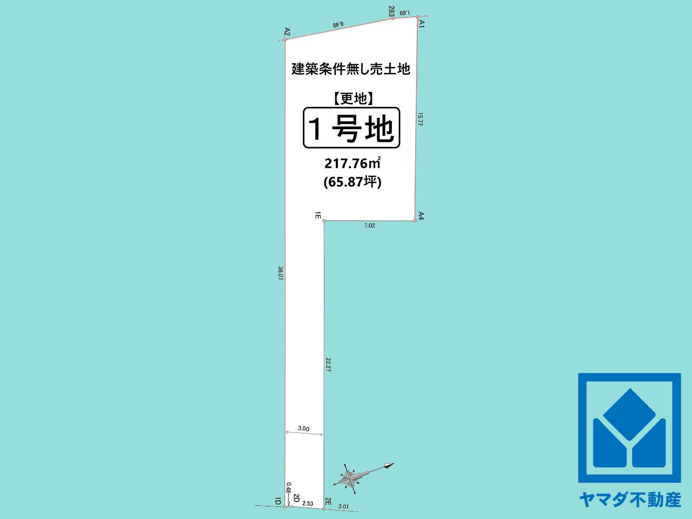 伏見区桃山町安芸山　1号地の土地図