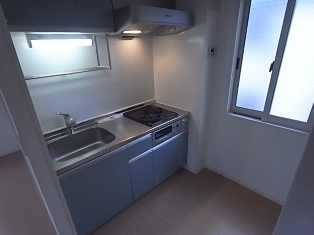 神戸市北区鈴蘭台東町３丁目のアパートのキッチン|システムキッチン（ガス２口）