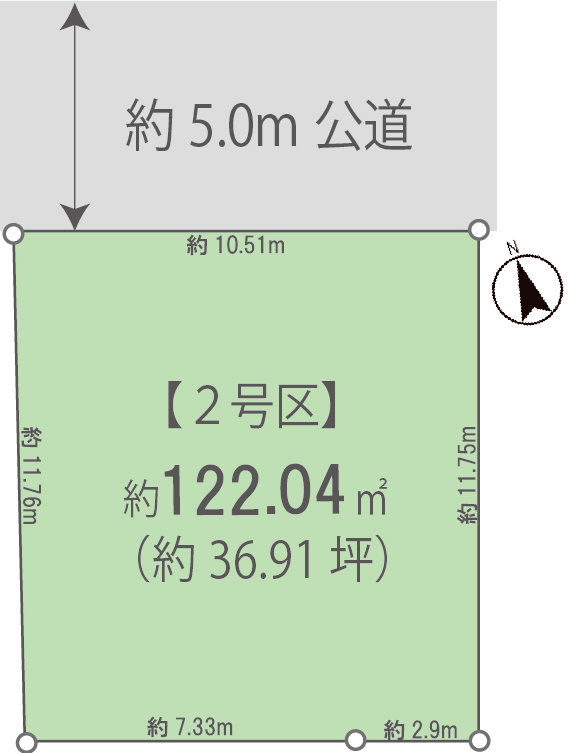弊社売主物件 武蔵村山市中央1丁目　売地　2号区【全18区画】の画像