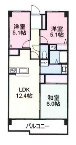 サンライズマンション岩出Ⅶの間取り