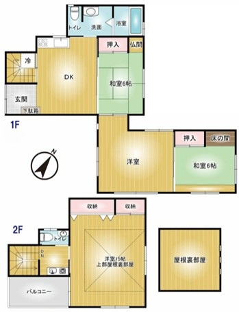 高崎市四ツ谷町　中古住宅の間取り