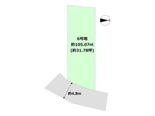 西宮市五月ケ丘建築条件付き売り土地の間取り