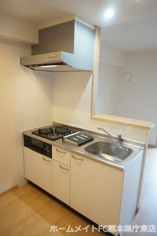 熊本市中央区渡鹿７丁目の賃貸マンションのキッチン