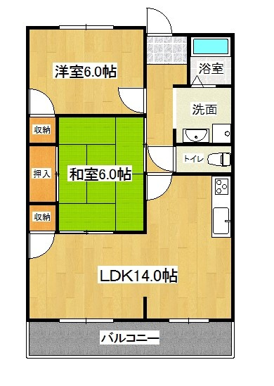 シャトー登貴和の間取り
