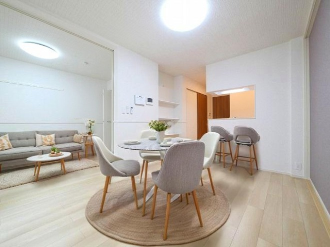 レジデンス・サツキⅠの居間・リビング|CGで家具等を配置したもので家具等は含まれません