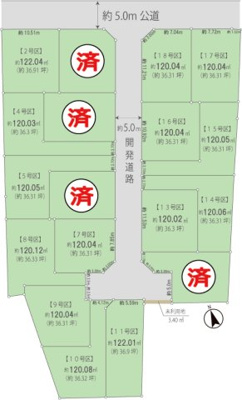 【区画図】 | 弊社売主物件 武蔵村山市中央1丁目　売地　7号区【全18区画】