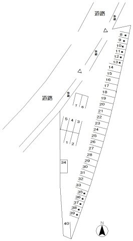 【間取り】 | 山田川Kモータープール | 区画図