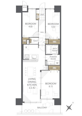 【間取り】サンヴェール尼崎パルシティ 