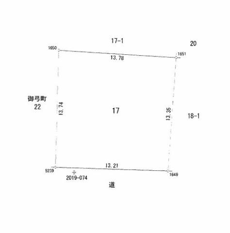 【No.7212】中町/55.31坪/南向き/修立小の土地図