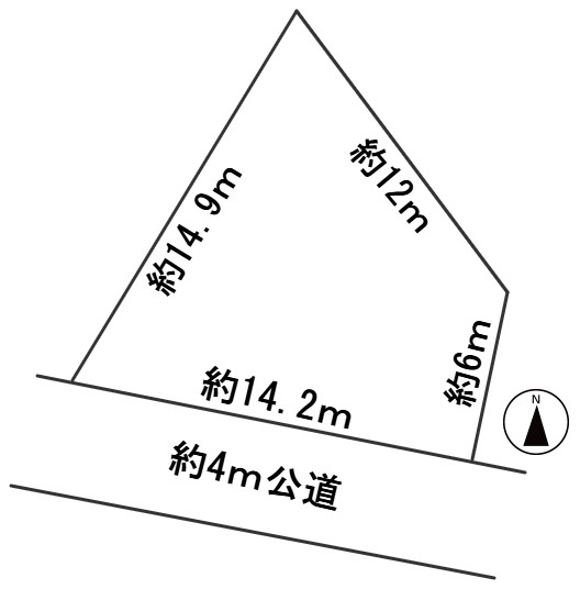６５５６０　岐阜市白菊町土地の区画図