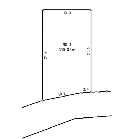 【土地】鶴ヶ島市藤金建築条件無し売地の土地図|土地図です！
