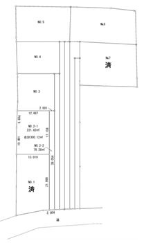 【土地】鶴ヶ島市藤金建築条件無し売地の土地図|土地図です！