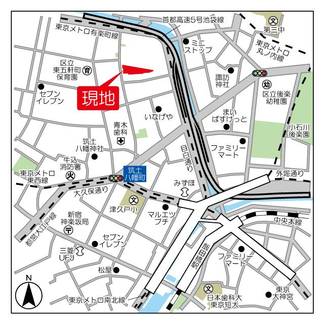 オーキッドレジデンス神楽坂の地図|オーキッドレジデンス神楽坂