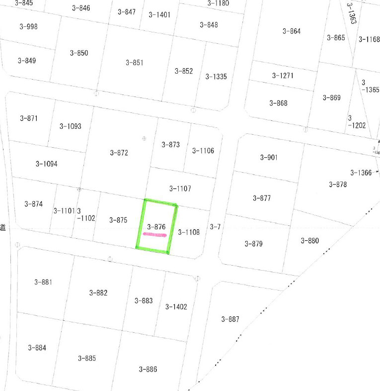 【土地】八戸市桜ヶ丘4の土地図