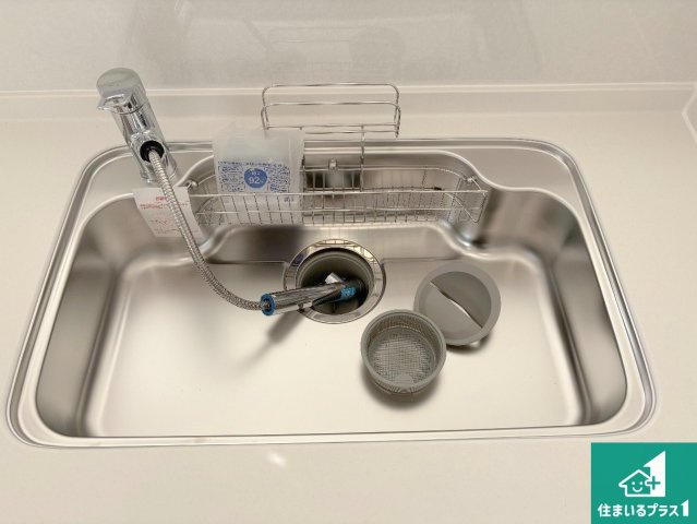 草津市下笠町　第24-1期　新築一戸建ての設備|洗い物も楽にできる、広々シンク！