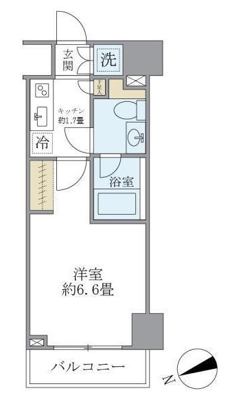 ＫＤＸレジデンス文京湯島の間取り|1K