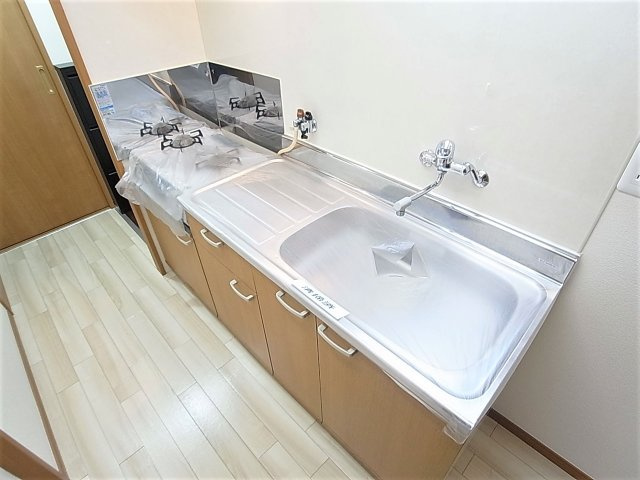 神戸市兵庫区東出町３丁目の賃貸マンションのキッチン|2口ガスコンロを設置します