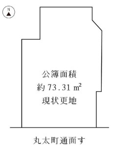 河原町丸太町交差点東側　貸土地の間取り