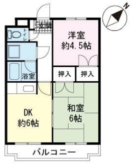 【間取り】 | 山之井プラザ | 2ＤＫ
