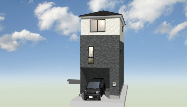 鳴尾町２丁目　建築条件付き土地の完成予想図|【イメージパース】