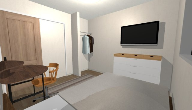 鳴尾町２丁目　建築条件付き土地の完成予想図|【納戸イメージパース】