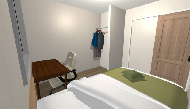 鳴尾町２丁目　建築条件付き土地の完成予想図|【納戸イメージパース】