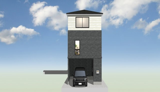 鳴尾町２丁目　建築条件付き土地の完成予想図|【イメージパース】