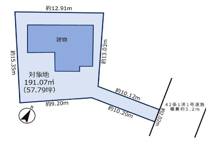 厚木市温水　中古戸建の区画図