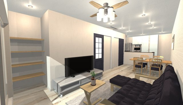 庄所町　建築条件付き土地の完成予想図|【イメージパース】