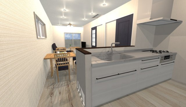 庄所町　建築条件付き土地の完成予想図|【イメージパース】