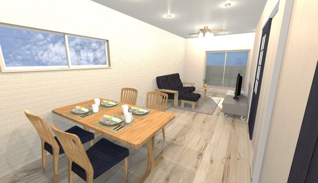 庄所町　建築条件付き土地の完成予想図