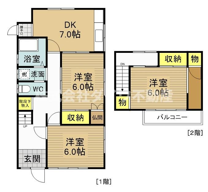 竜美台貸家の間取り