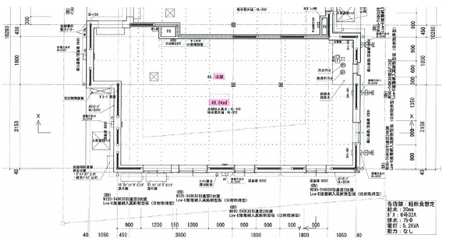今泉1丁目店舗の区画図