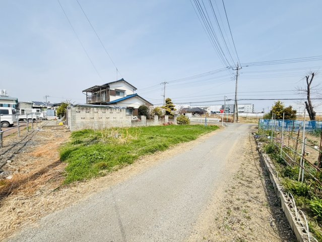 敷地面積46.1坪　売地　川越市石田本郷の前面道路含む現地写真|東側公道４．０ｍ、２０．１ｍ接道！