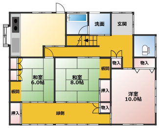【間取り】 | 南館3丁目 中古戸建 | 1階間取図